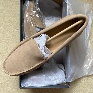 Ann Taylor Beige Suede Loafers